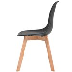 vidaXL Chaises à manger lot de 2 Noir Plastique