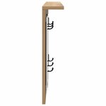 vidaXL Porte-manteau mural avec miroir chêne artisanal 85 x 10 x 45 cm