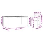 vidaXL Ensemble de salle à manger pour jardin 9 Pièces Marron