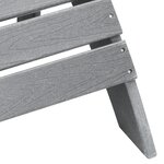 Chaises Adirondack vidaXL avec repose-pieds 2 Pièces Gris clair HDPE