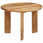 vidaXL Tables basses gigognes 3 Pièces Marron Bois de mangue massif