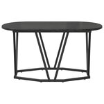 Table Basse vidaXL Noir en Chêne 80x40x40 5 cm en Bois D'ingénierie et Métal