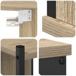vidaXL Ensemble de mobilier de salle de bain 4 Pièces Chêne sonoma