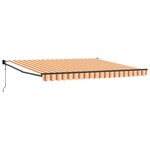 vidaXL Auvent Rétractable jaune et orange 400 × 300 cm Polyester