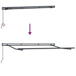 vidaXL Cadre de auvent Anthracite 3.5 x 2 m Métal