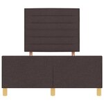 vidaXL Cadre de lit avec tête de lit Marron foncé 120 x 190 cm tissu