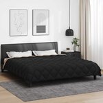 vidaXL Duvet d'hiver Noir et Taupe 220 x 240 cm Microfibre