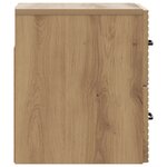 vidaXL Cabinet de chevet mural 2 pc Chêne artisanal 34 5 x 33 x 40 cm
