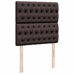 vidaXL Sommier à lattes de lit avec matelas Marron foncé 90x190 cm