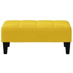 vidaXL Repose-pied jaune 77x55x31 cm velours