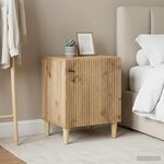 vidaXL Cabinet de chevet 2 pc Chêne artisanal 43 x 34 5 x 50 cm