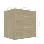Vidaxl tables de chevet 2 pièces chêne sonoma 40 x 30 x 40 cm aggloméré