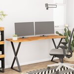 vidaXL Dessus de bureau 160x50x2 5 cm rectangulaire bois massif acacia