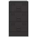 vidaXL Tables de chevet 2 Pièces noir 34 5x39x62 cm acier