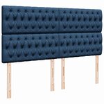 VidaXL Cadre de lit ottoman avec matelas bleu 160x200 cm tissu