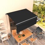 vidaXL Auvent rétractable manuel avec store 3 5x2 5 m Anthracite