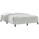 vidaXL Lit à ressorts avec matelas Gris clair 140 x 190 cm tissu