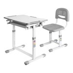 Set de bureau et chaise pour enfant gris blanc 03_0010683