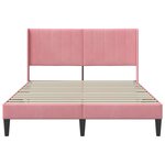 vidaXL Cadre de lit avec tête de lit Rose 120 x 200 cm Velours