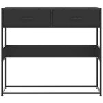 vidaXL Table console noir 90x35x80 cm bois d'ingénierie