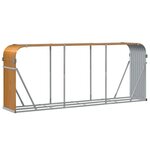 vidaXL Porte-bûches aspect bois 234x45x100 cm acier galvanisé