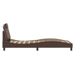 vidaXL Cadre de lit Viana avec LED sans matelas marron 90x190 cm
