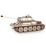 Eco-wood-art kit de maquette 600 pièces t-34 tank bois