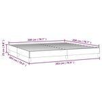 vidaXL Cadre de lit Crème 200 x 200 cm Tissu