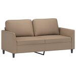 vidaXL Ensemble de canapés 3 Pièces avec coussins Cappuccino Similicuir