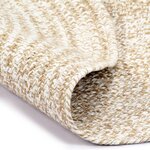 vidaXL Tapis fait à la main Jute Blanc et naturel 90 cm