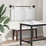 vidaXL Tête de lit suspendue Blanc Tissu