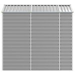 vidaXL Abri de jardin gris clair 191x215x198 cm acier galvanisé
