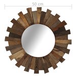 vidaXL Miroir mural Bois de récupération massif 50 cm