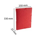 Boite De Classement Exabox Dos 25mm Carte Lustrée Scotten - A4 - Rouge - X 10 - Exacompta