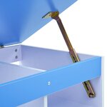 Bureau table poste de travail meuble d'ordinateur informatique étude pour enfants Inclinable Bleu et bleu 02_0023932