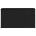 Coffre de rangement vidaXL Noir Chêne 84x42x46 cm en bois d'ingénierie