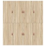 vidaXL Cadre de lit Chêne sonoma 200 x 200 x 31 5 cm Bois d'ingénierie