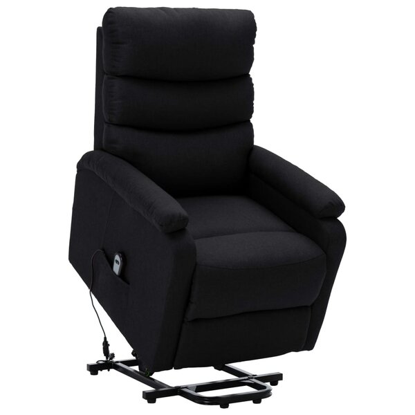 vidaXL Fauteuil Noir Tissu