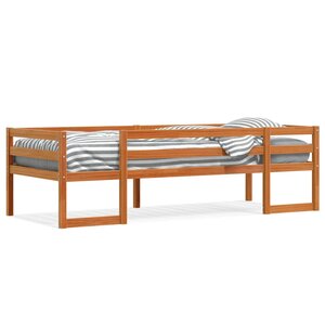 vidaXL Cadre de lit pour enfants sans matelas cire marron 80x200 cm