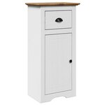 vidaXL Armoire de salle de bain BODO blanc et marron 44x30x90 cm