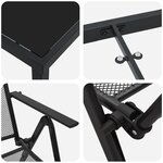 vidaXL Ensemble de Salle à Manger de Jardin en Acier Anthracite
