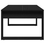 Table basse vidaXL noire en chêne 102x50x35 cm en bois d'ingénierie