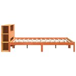 vidaXL Lit bibliothèque sans matelas cire marron 180x200 cm pin massif