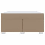 vidaXL Cadre de lit avec matelas Cappuccino 140 x 200 cm tissu