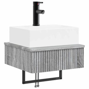vidaXL Basin de lavage mural Sonoma gris 40 x 41 x 39 cm