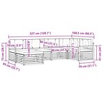 vidaXL Ensemble de canapés d'extérieur 6 pc Blanc et Beige Polyester