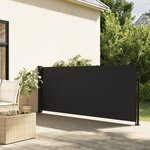 vidaXL Auvent latéral rétractable noir 120x600 cm