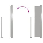 vidaXL Auvent latéral rétractable de patio 160 x 300 cm Gris