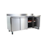 Table réfrigérée positive - inox 3 portes 417 l avec dosseret - polar - r600a - acier inoxydable3417pleine x700xmm