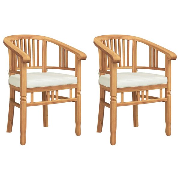 vidaXL Chaises de jardin 2 Pièces Marron 63 x 58 x 89 cm